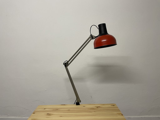 Vintage architect lamp red