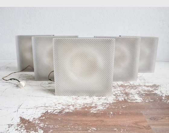 Image 1 of 8 Midcentury vierkante trilux lampen