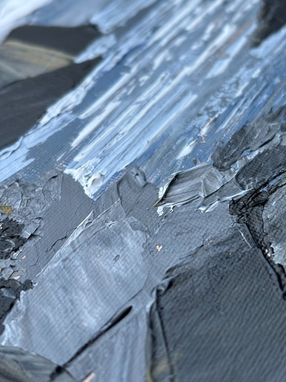 Image 1 of Sky & Stone I & II – modern abstract coastal diptych