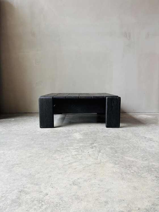 Image 1 of Black wooden coffee table - sleek and robust design