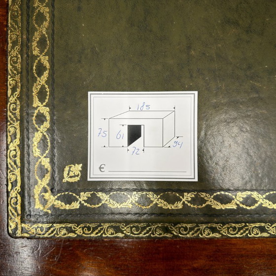 Scrivania Inglese Classica Antica – Scrivanie, Leather, Brass (photo 17 of 17)