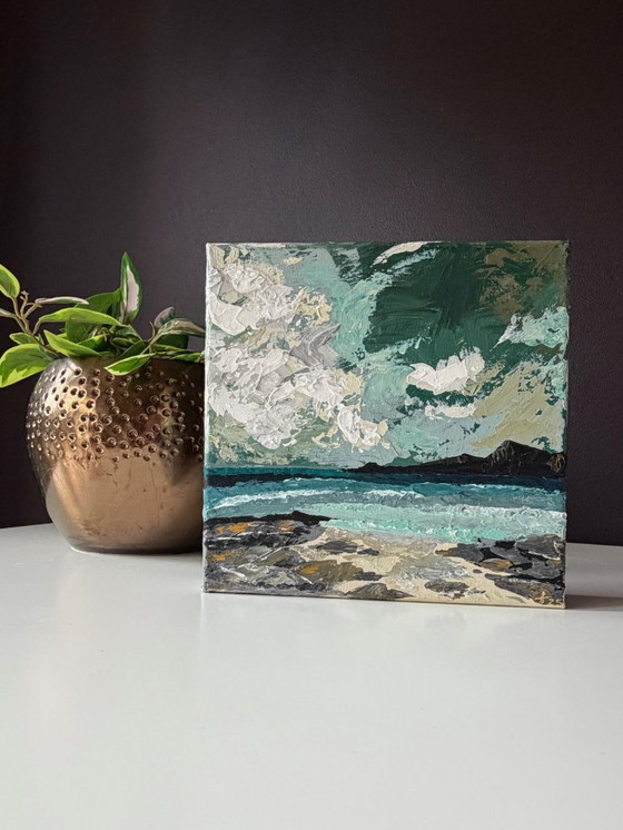 Image 1 of Sky and Stone 1 – modern abstract coastal landscape