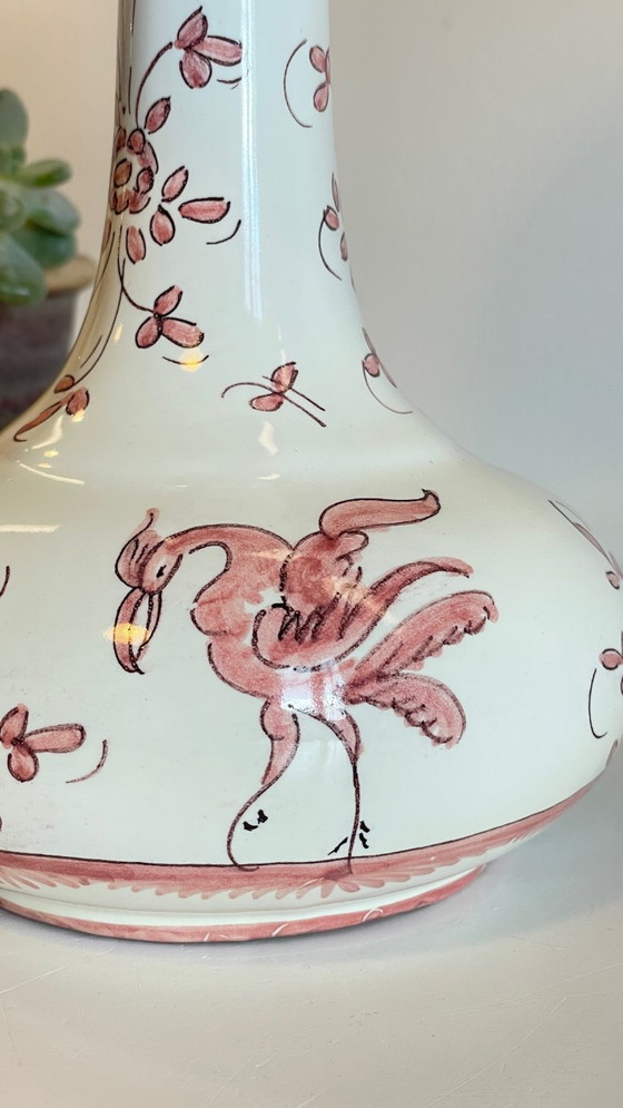 Vintage Du Matet Faience Lamp, France – MATET France, Table lamps, Canvas (photo 15 of 26)