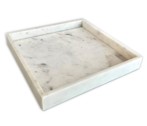 PLATEAU DE MARBRE, QUADRATIQUE BLANC adorist nouveau