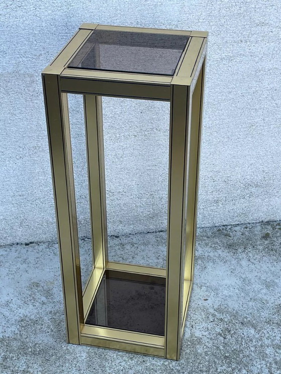 Image 1 of modern vintage gold-plated console table