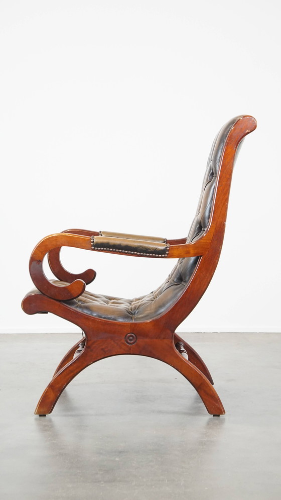 Image 1 of Green Vintage Chesterfield Armchair