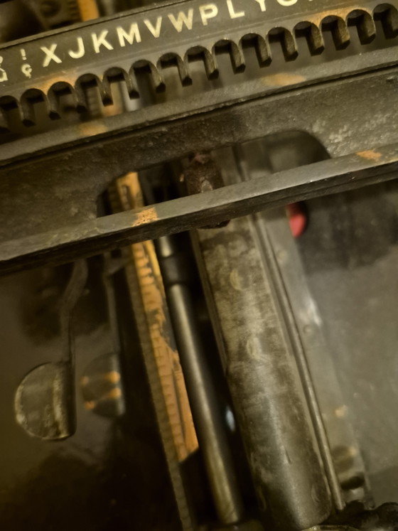 New American Typemachine – New American Mfg. Co., Decoratieve objecten, Metal, Textile (photo 7 of 11)
