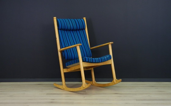 Image 1 of Chaise à bascule en chêne, Design danois, 1970S, Designer : Kurt Østervig, Fabricant : Slagelse