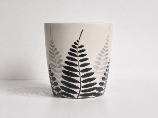 Cacerola vintage Milet Sèvres – Decorada a mano – Francia – plantenbak, Ceramic