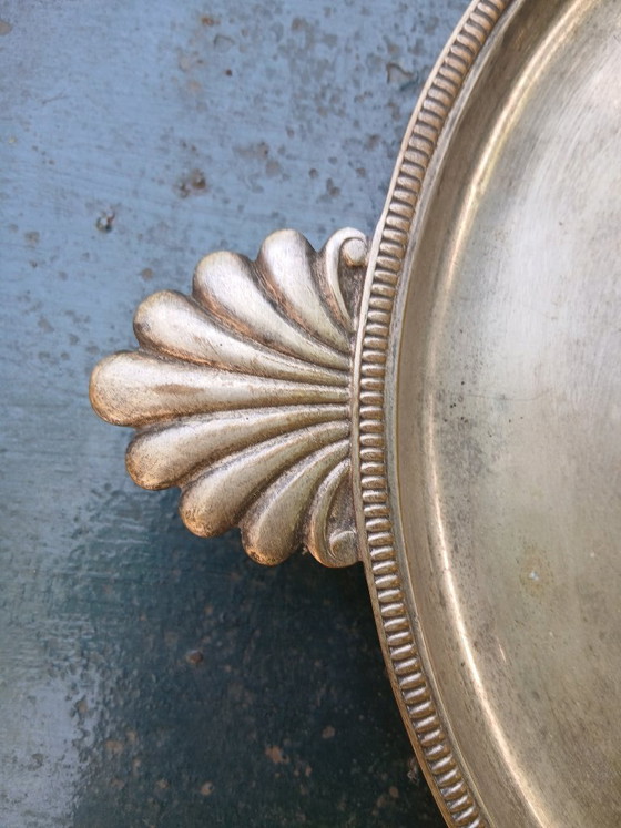 Vassoio in ottone placcato argento, stile Art Nouveau - anni '30 – Accessori da tavola, Silver (photo 7 of 8)