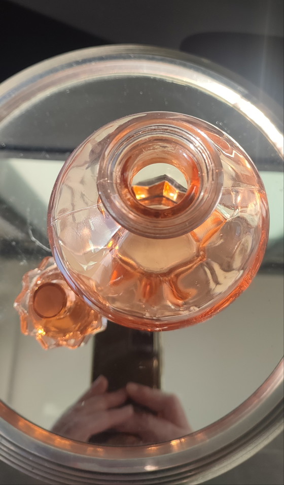 Image 1 of Art Deco Rosaline Glass Carafe (1930-1940)