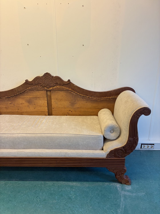Image 1 of Vintage design sofa bed chaise lounge antique empire