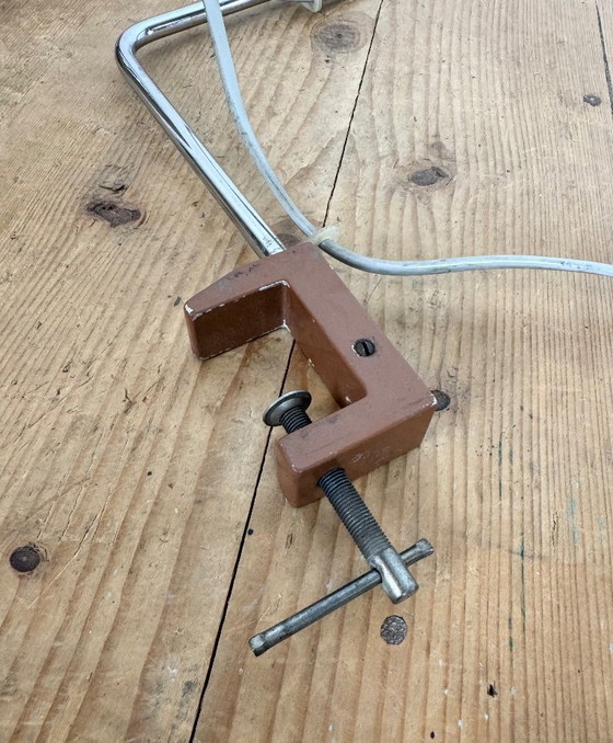 Image 1 of Bruine industriële bureaulamp, jaren 70