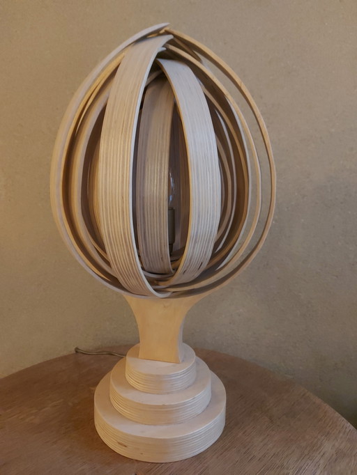 Natuurlijke berken kinetische lamp