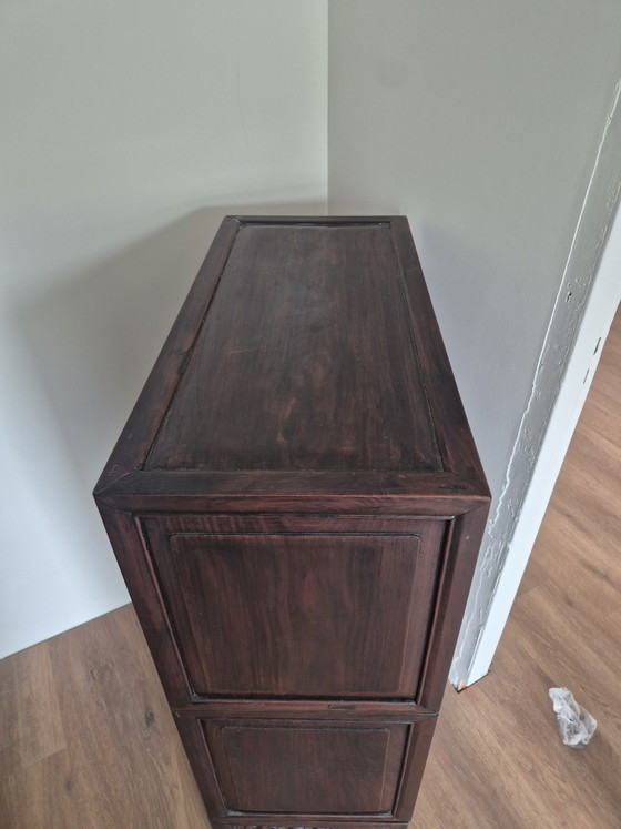 Libreria / Armadi contenitori cinese vintage – Legno duro con rilievo di drago – Wood (photo 10 of 14)