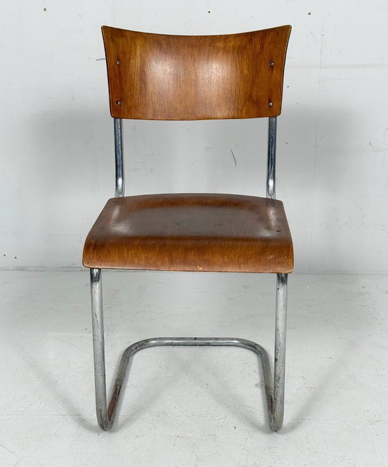 Image 1 of Juego de 2 sillas cantilever de Mart Stam para detectores de mosquitos, modelo: FN6, década de 1930