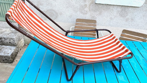 Image 1 of Vintage draagbare ligstoel