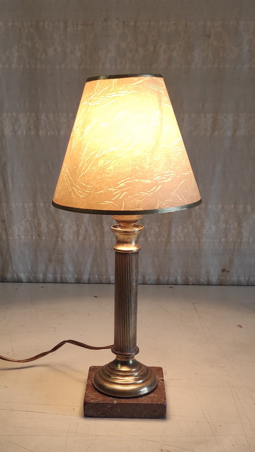 Neoclassical style brass table lamp - mid-20th century