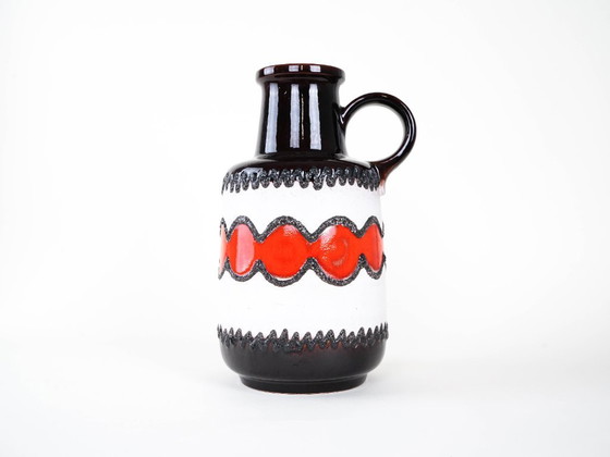 Image 1 of Ceramic vase with a handle, German design, 1960s, made in West Germany