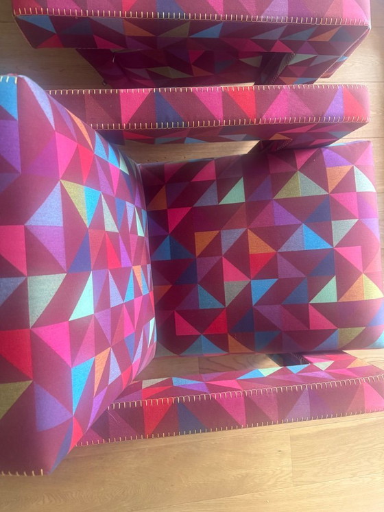 Image 1 of Cassina Red & Blue Chairs - set of 2 Gerrit van Rietveld - original