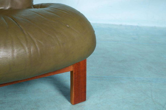 Image 1 of Midcentury leather armchair 60s space age lounge chair