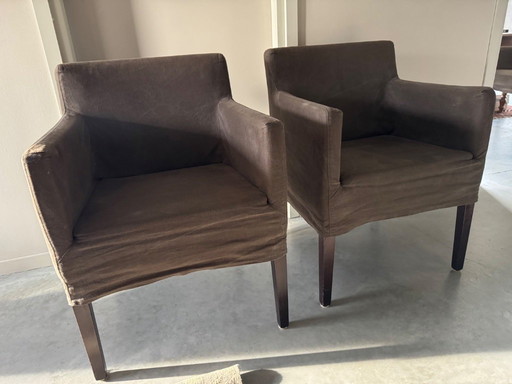 Six Very comfortable dining chairs with loose covers SOHO