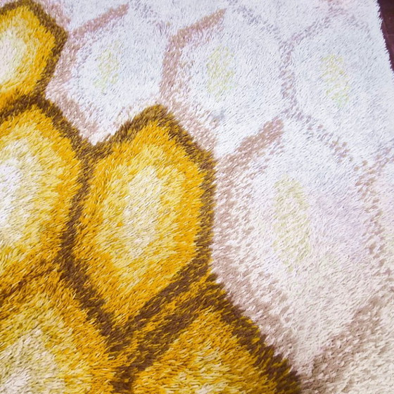 Image 1 of Vintage Desso 1970s Honeycomb Rug, 200x300cm, Space Age Pop 1970s