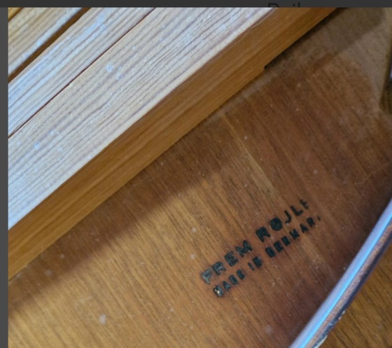 Image 1 of Uitschuifbare eettafel met 4 stoelen Hans Olsen / Frem Røjle / Roundette