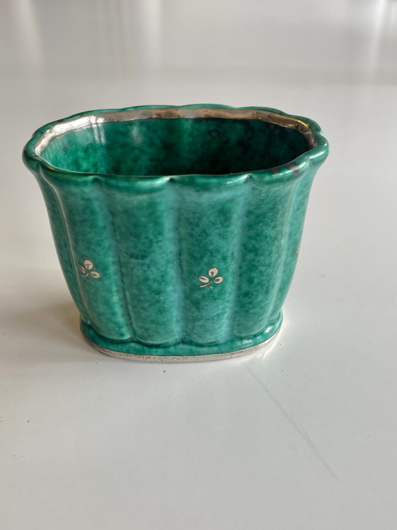 Image 1 of Set aus 3 Keramiken von Wilhelm Kåge Serie Argenta für Gustavsberg