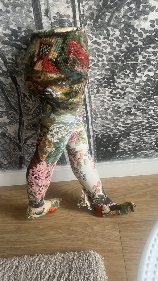 Unique Sculpture 66 Cm Artwork Women's Legs – decoratieve objecten, Textile, Plastic (photo 2 of 7)