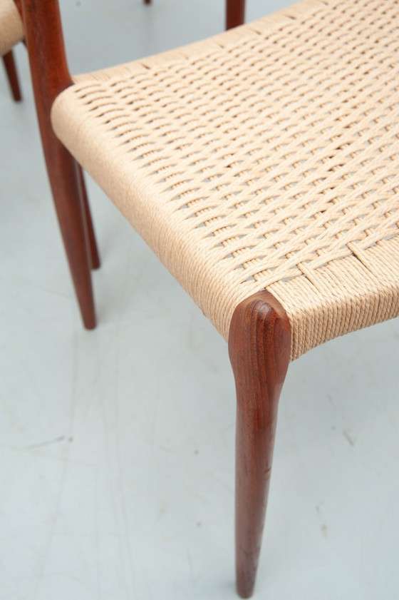 Image 1 of 6x Model 78 made of teak by Niels Otto Møller for J.L. Møller Møbelfabrik (1950s)
