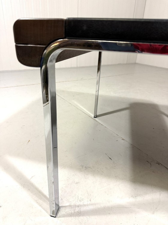 Image 1 of Table d'appoint en cuir Hans Eichenberger, table basse, Girsberger, Suisse