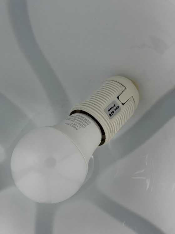 Vintage 1970s/80s glass table lamp by Volux, Italy – Plastic (photo 14 of 15)