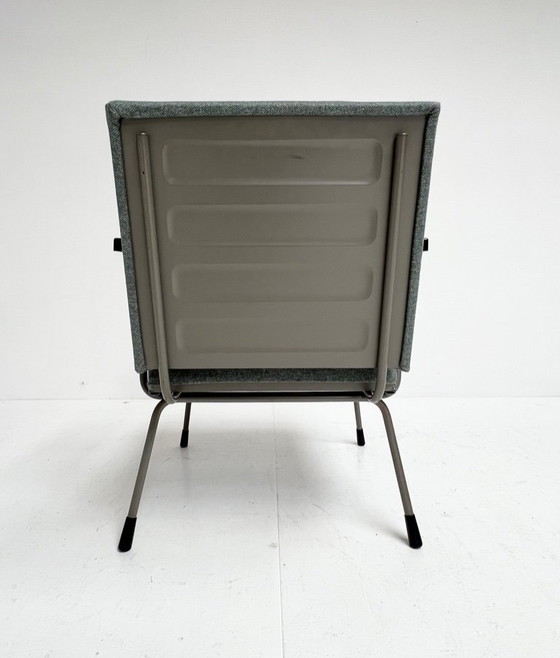 Image 1 of Re-upholstered blue Gispen 1401 armchair by Wim Rietveld, 1950's