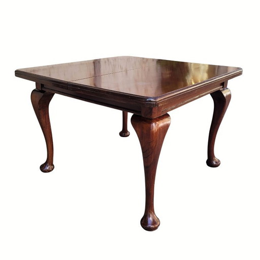 Extending crank dining table, J.& J. W. Meeks, New York, mahogany wood, 19th c. - United States