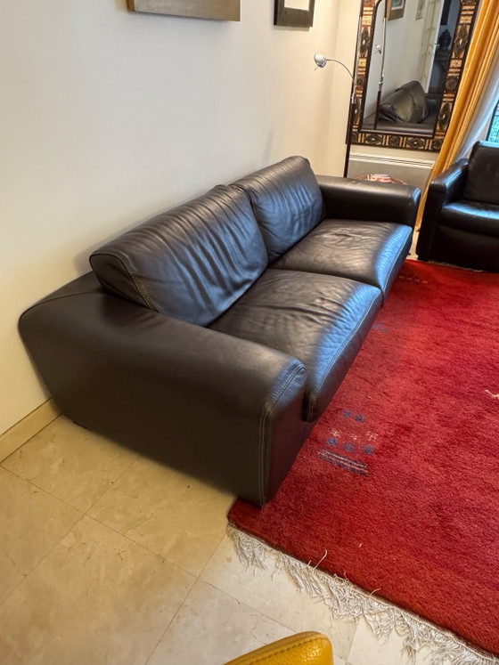 Image 1 of Roche Bobois 3-zits leren bank