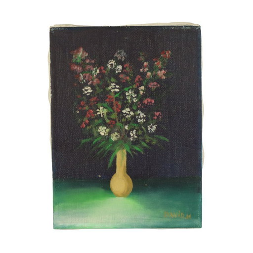 Small Flower Still Life Painting 1980