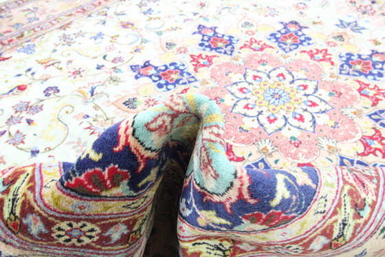 Image 1 of Origineel handgeknoopt Perzisch tapijt Tabriz 40 Raj Fijn 387 X 300 Cm Topconditie