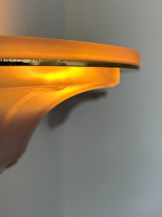 Image 1 of Coppia di applique in vetro e ottone, Francia, 1960