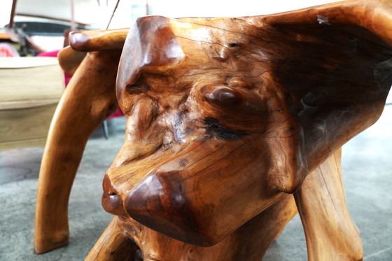 Image 1 of Fioriera e piedistallo rustici moderni Adirondack – Arte in legno organico con 3 ripiani