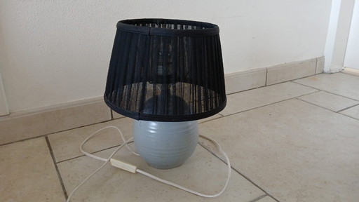 lampadaire lampe de table lampe de nuit céramique vintage bleu gris