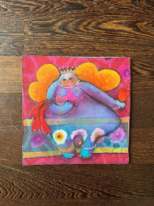 Signed work in mixed media Sabine Tuchel