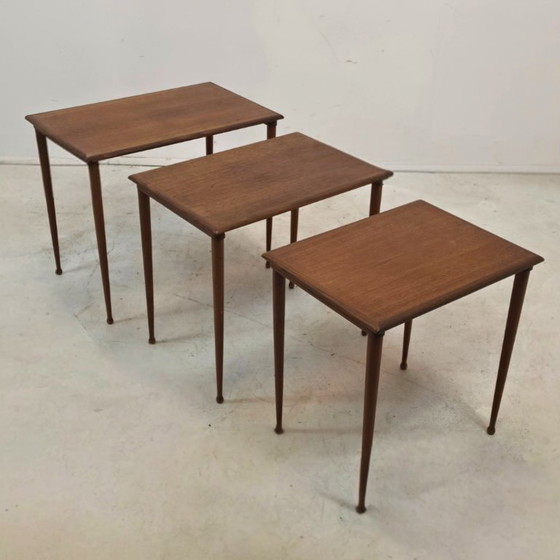 Image 1 of B.C. Møbler nesting tables 1960's teak Danish design 