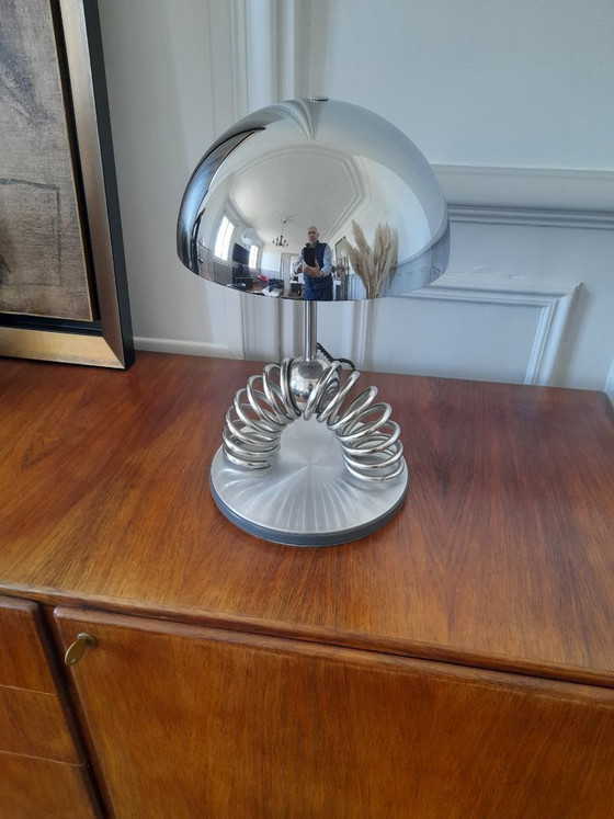 Image 1 of Pair of Space Age metal lamps