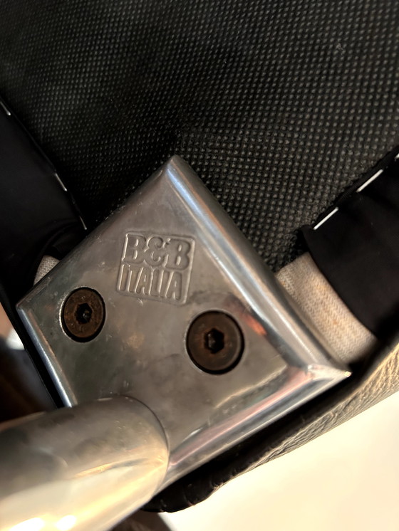 Image 1 of Harry B&amp;B Italia Duo Armchair Set - Pelle nera