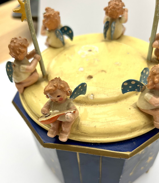 Image 1 of Vintage music box with angels – Thorens musical mechanism – “Silent Night” – Germany, 1950s/60s