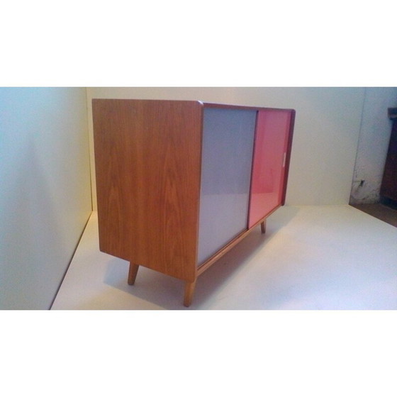 Image 1 of Vintage storage cabinet with sliding doors by Jiri Jiroutek for Interi Praha, 1960