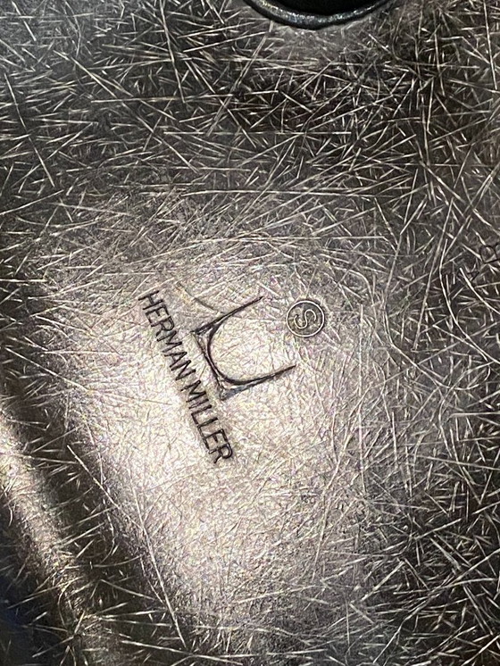 Image 1 of Sedia DSW, fibra nera, tassello nero, noce, Eames, Herman Miller, vintage 1950