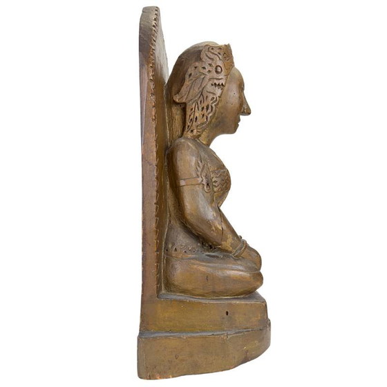 Inizio XX secolo, con vecchia etichetta di collezione (Dewi - dea) Dewi SRI – Sculture, Wood (photo 3 of 13)