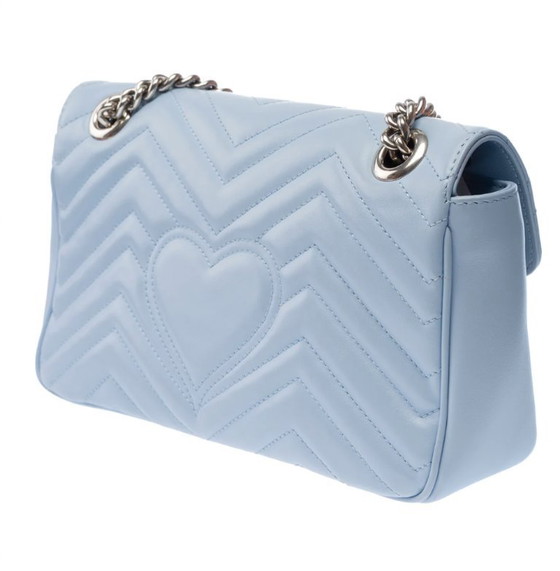 Image 1 of Sac Gucci Marmont En Cuir Bleu-103342